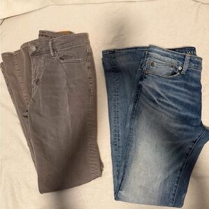 Men's Gray and Blue American Eagle Jeans. Slim straight. 2pairs
